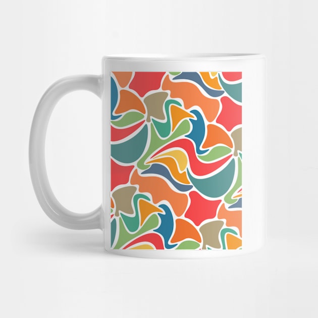 Irregular shapes puzzle in vibrant colors, colorful abstract design by KINKDesign